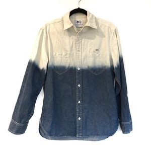 [GPPR] 100% Cotton Ombre denim bleach button down